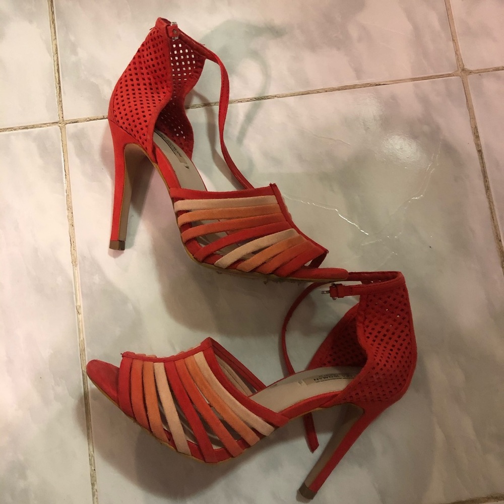 Zara Suede Heeled Sandals